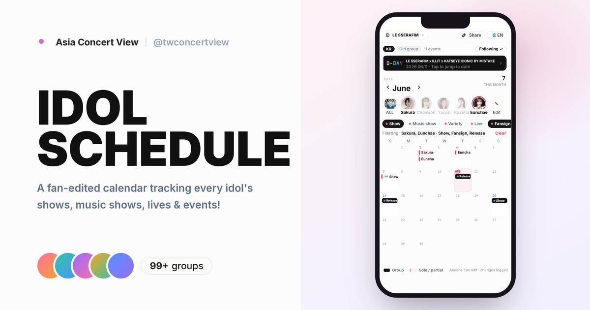 IVE | Idol Schedule Calendar